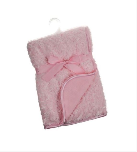 babydeken te bedrukken met naam, roosjes roze