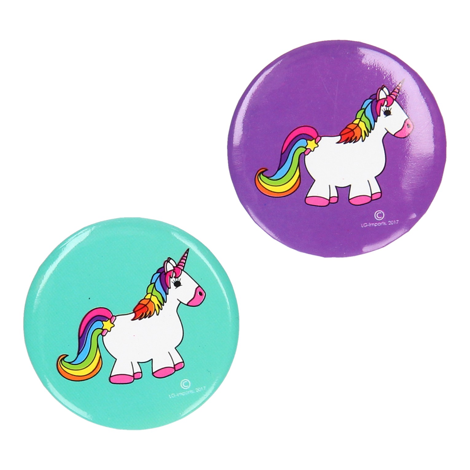 button met eenhoorn afbeeliding