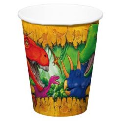 kartonnen dino beker met een gave dino print