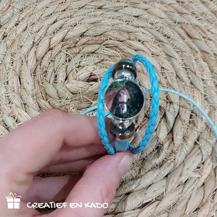 touw armband met foto, foto kado, foto armband