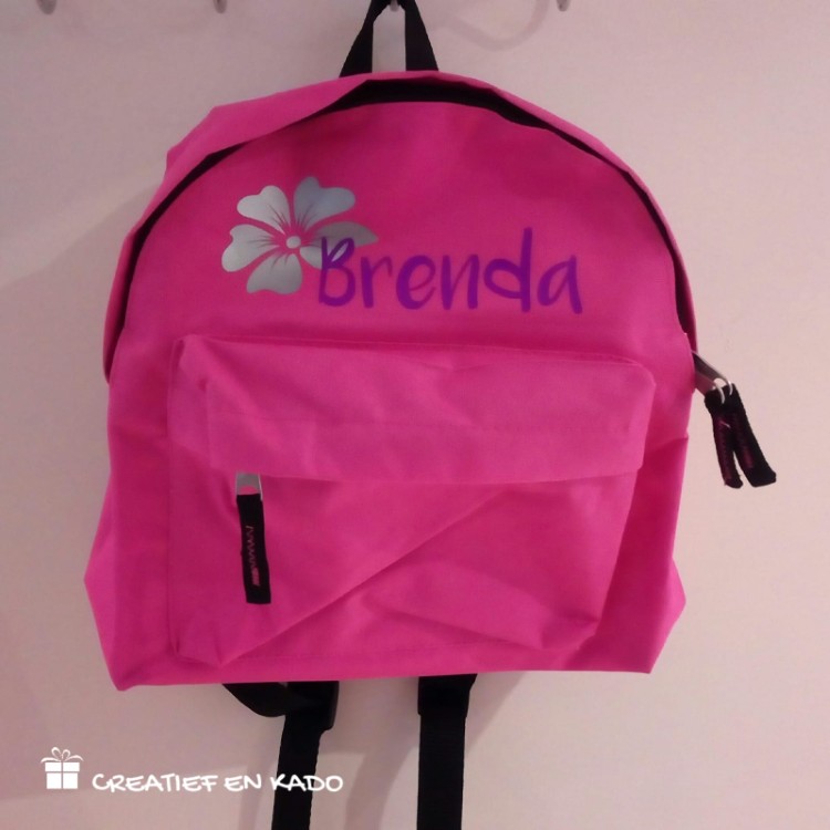 kinderugtas fuchsia met naam Brenda