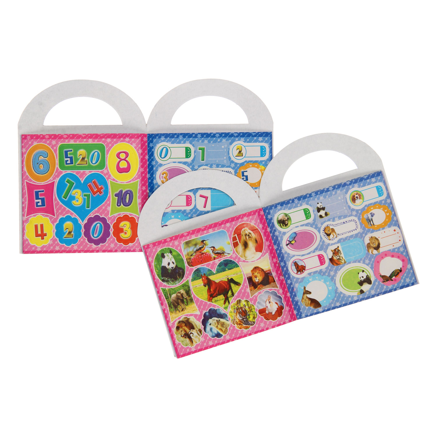 stickers in een kleurboekje met stickers