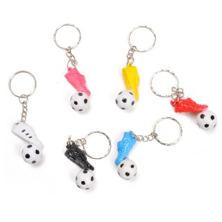 voetbal met voetbalschoen sleutelhanger