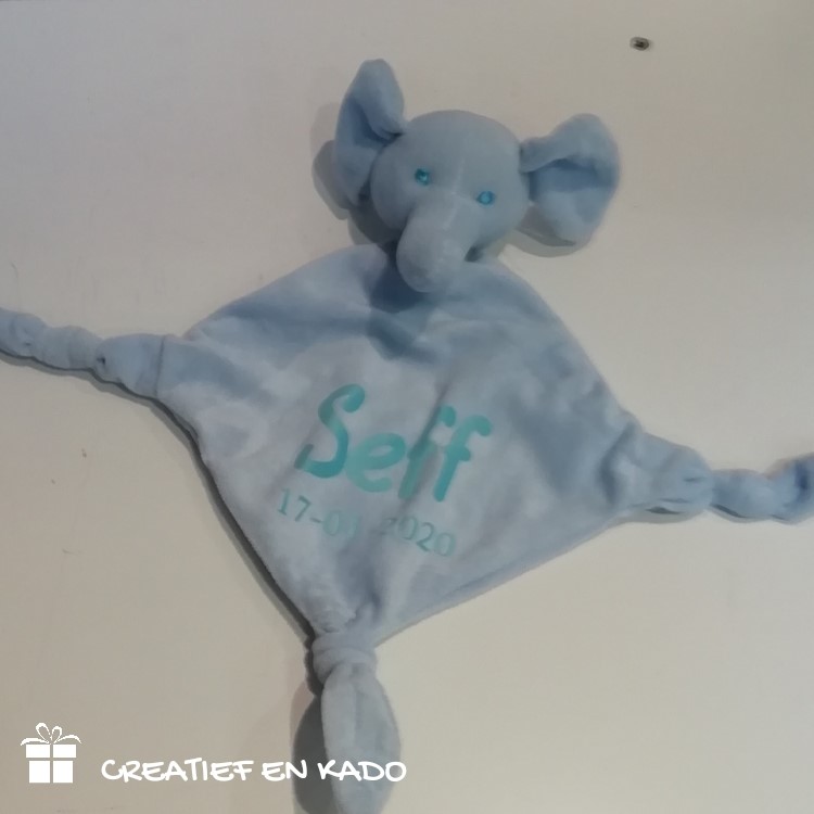 knuffeldoek met naam, tutdoek met naam Seff