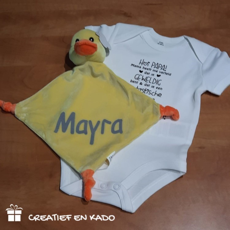 tutdoek met naam, knuffeldoek met naam, kraamkado