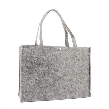 vilten tas XL grijs