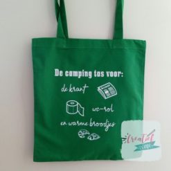 groene katoenen tas camping tas