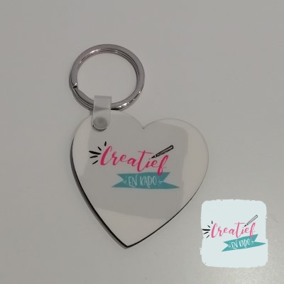 foto sleutelhanger met eigen foto/logo hart