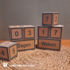 houten mijlpaal blokken mini en XL