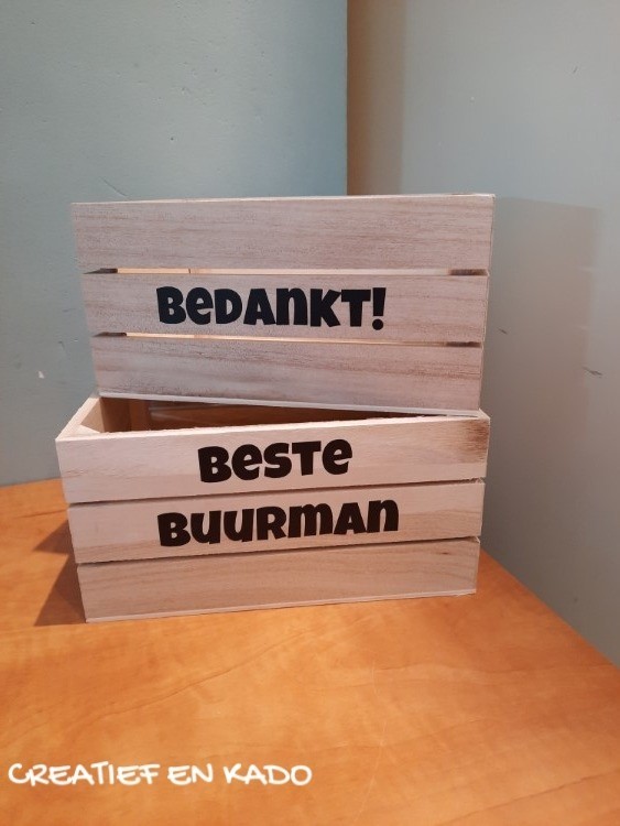 houten kado kist, bier kistje, kistje met eigen tekst