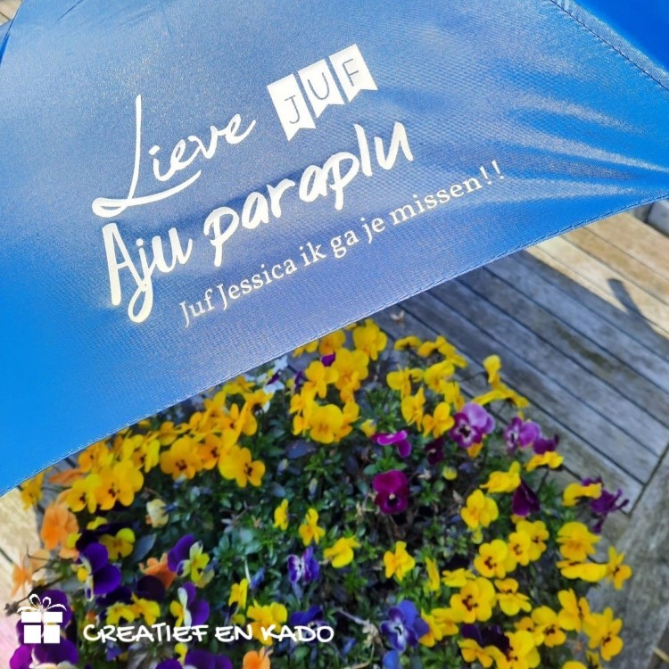 Aju paraplu juf blauw