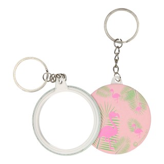 flamingo sleutelhanger met spiegeltje