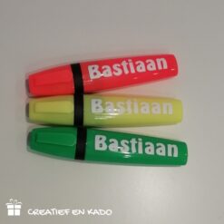 markeerstift met naam, traktatie met naam
