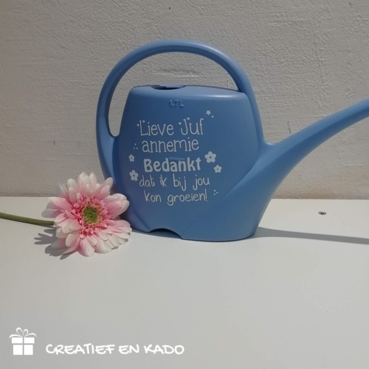 gieter juf, cadeau juf,
