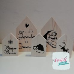 houten huisjes kerstmis