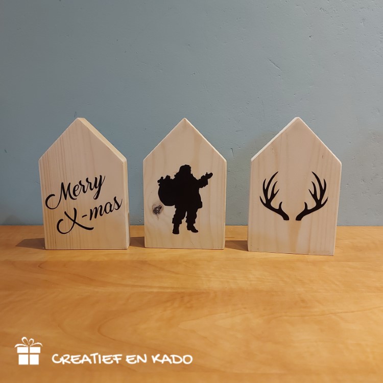 houten huisjes kerstmis