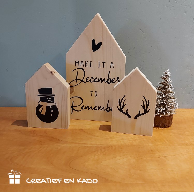 houten huisjes kerst