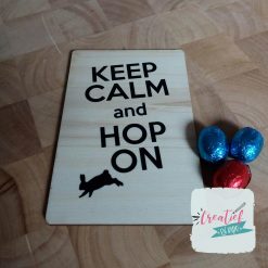 Pasen kaart keep calm and hop on