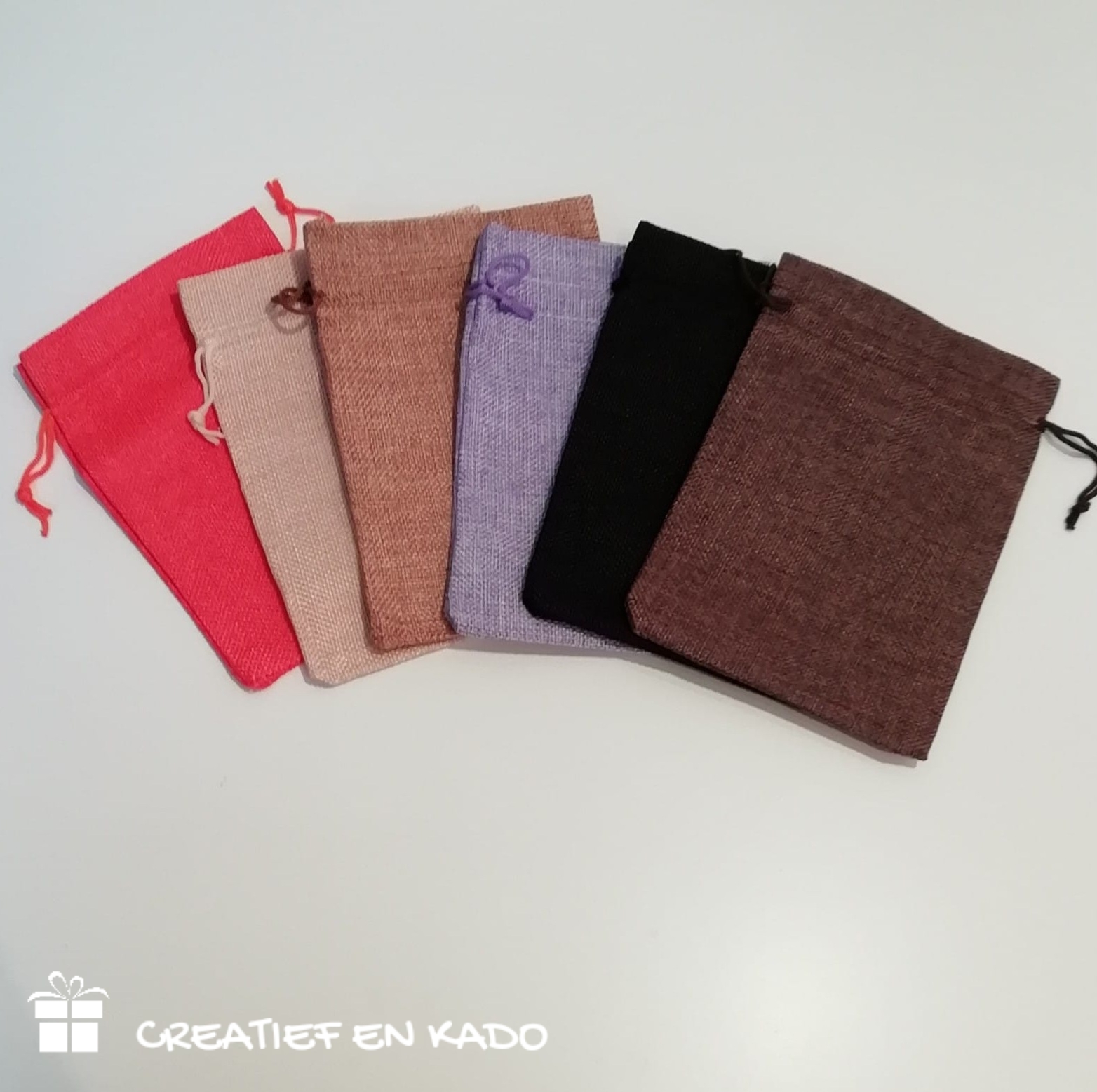 pietenzakje met naam jute kleuren