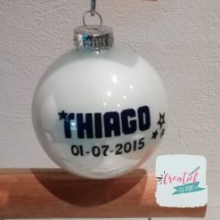 kerstbal naam en geboortedatum, kerstbal wit