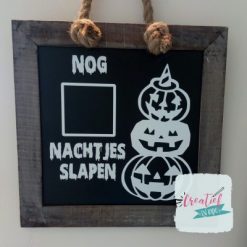 krijtbord halloween nog nachtjes slapen