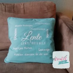 kussenhoes oudblauw lente, lente kussen
