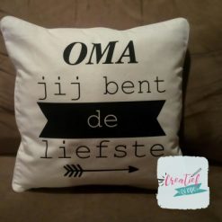 kussenhoes ... jij bent de liefste, cadeau mama , cadeau oma,