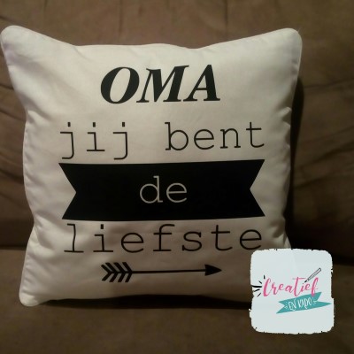 kussenhoes ... jij bent de liefste, cadeau mama , cadeau oma,
