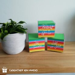 memo kubussen juf, memoblok juf, cadeau juf