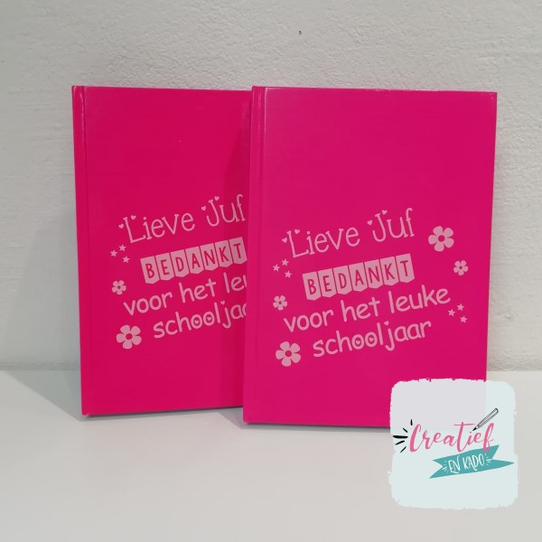 notitieboek lieve juf bedankt