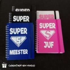 notitieboekje Superjuf en supermeester