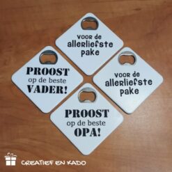 onderzetter vaderdag, flesopener vaderdag