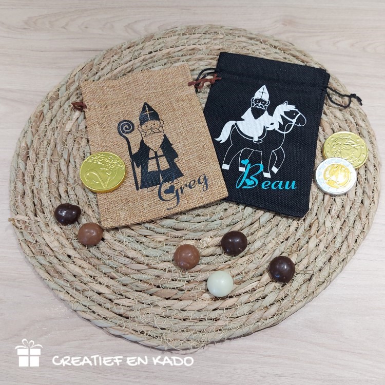 pepernootzakje met naam, pietenzakje met naam, Sinterklaas