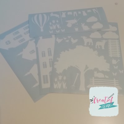 raamsticker lente straatje wit