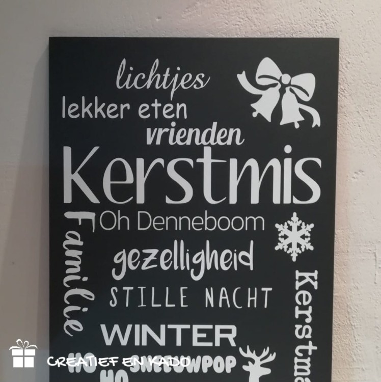 tekstbord kerstmis