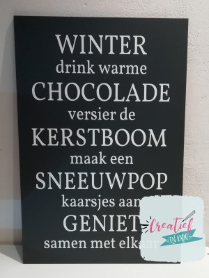 tekstbord winter