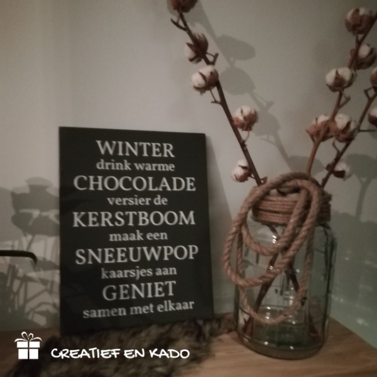 tekstbord winter