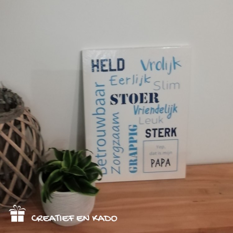 tekstbord yep dat is mijn papa, cadeau vaderdag