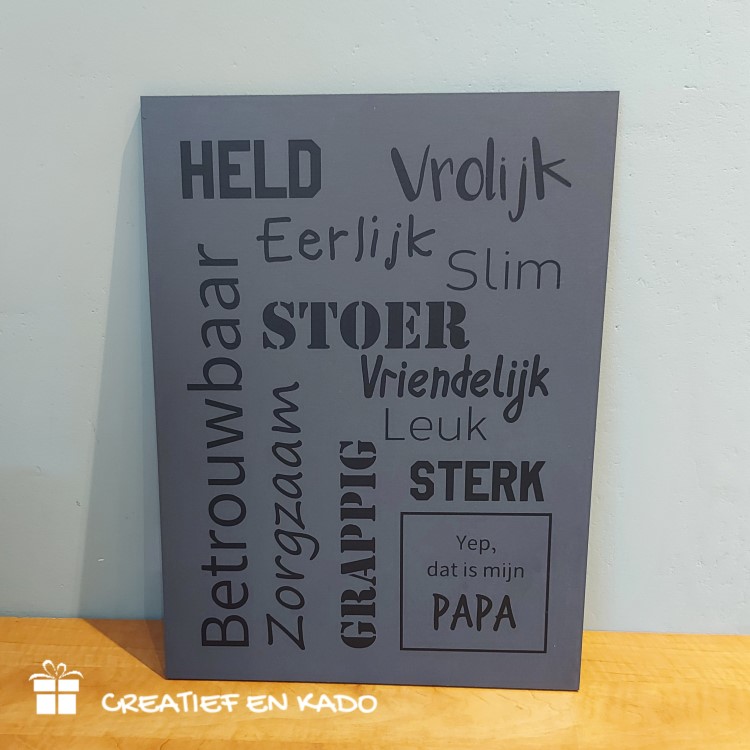 tekstbord yep dat is mijn papa, kado Vaderdag