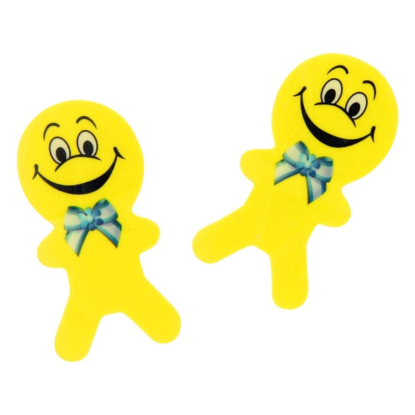 gezicht gum poppetje geel