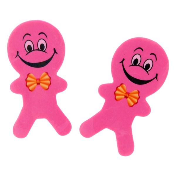 gezicht gum poppetje roze, uitdeelkadootjes