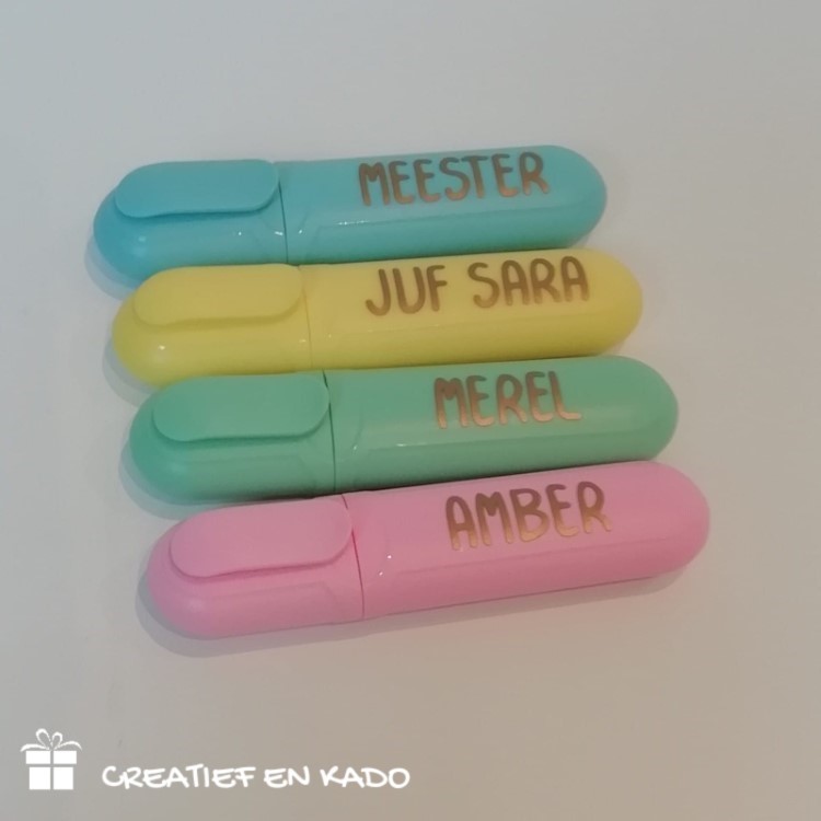 markeerstift pastel met naam