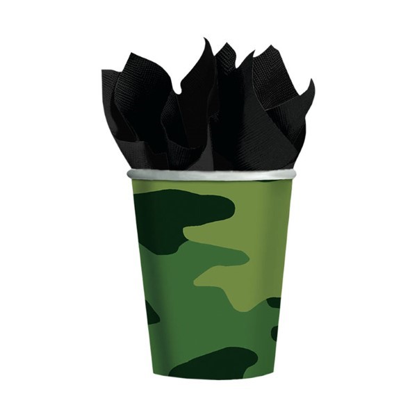 kartonnen camouflage beker traktatie