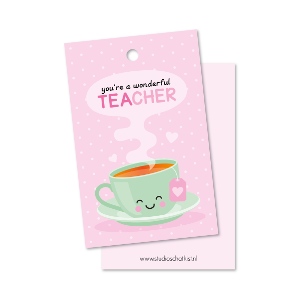 kadolabel you're a wonderful teacher, kadolabel studio schatkist