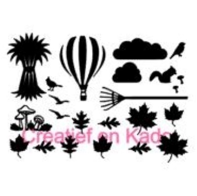 raamsticker herfst thema straatje