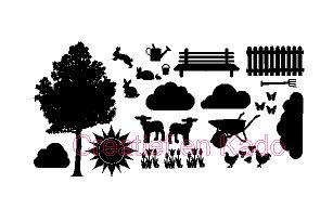 raamsticker lente basisset, raamstickers lente, thema straatje lente