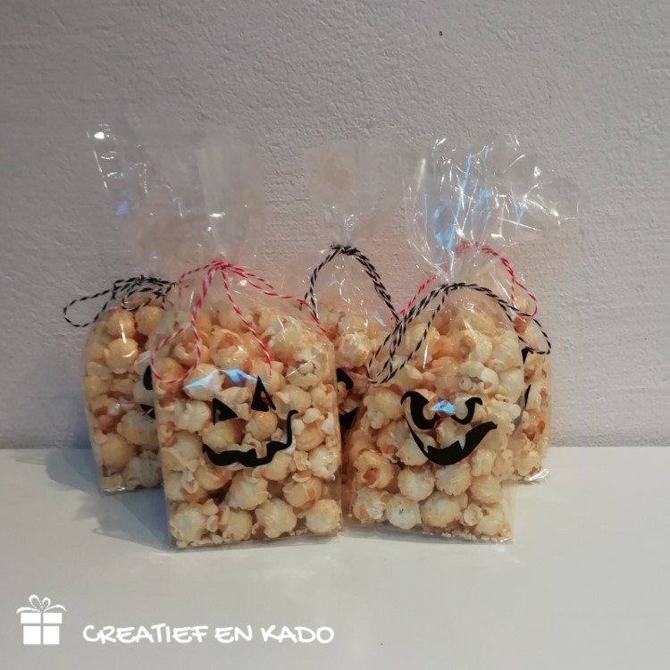 halloween traktatie zakjes popcorn