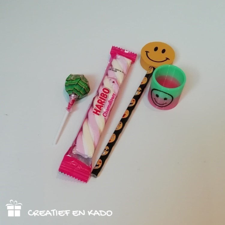 emotion potlood traktatie met extra snoep
