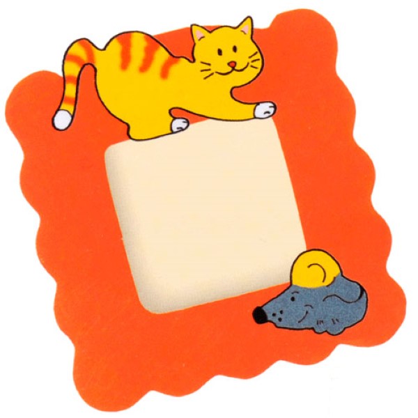 kleur je eigen houten fotolijst poes, DIY creatief