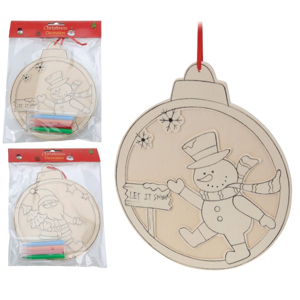 kerstbal kleurset met stiften verpakt